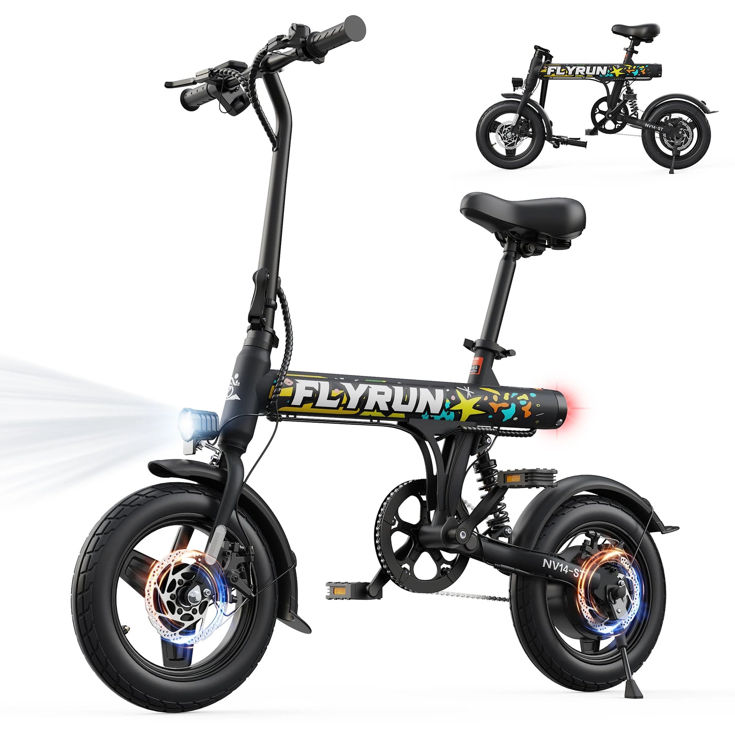 NV14-ST Electric Bike 36V 500W Peak Motor 14-Inch City Commuter