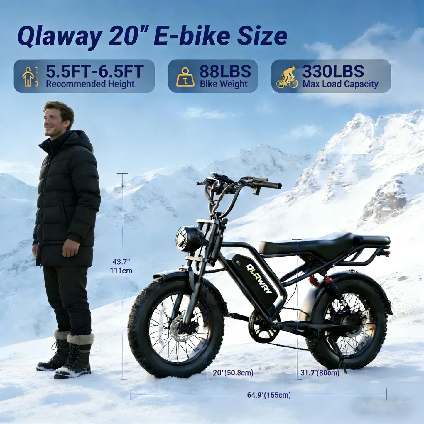 Off-Road 48V 1500W Electric Bike For Adults, 70 Miles Range