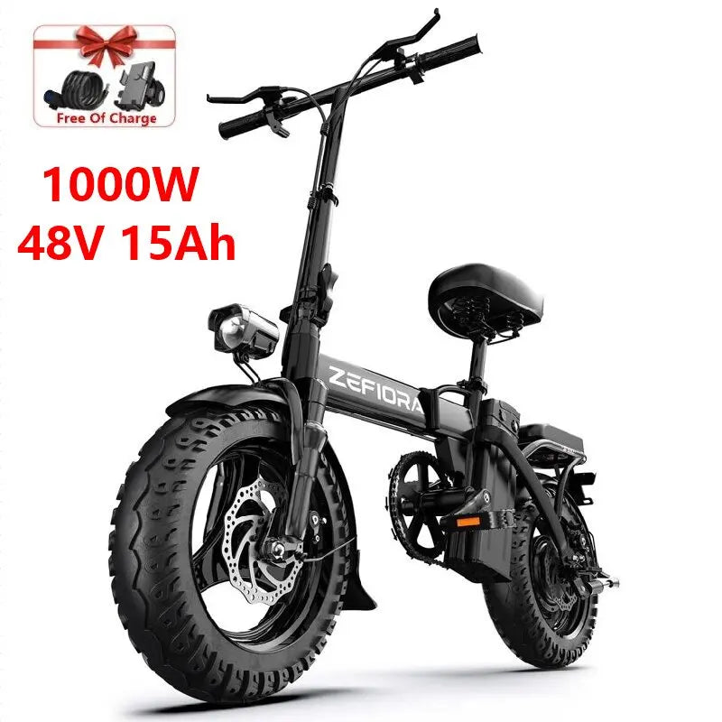1000w 2000w Adult Electric Bike,30miles 48v Aluminum Alloy 14 Inch Ebike,for Both Men Women In Cities Cycling Electric Bicycle