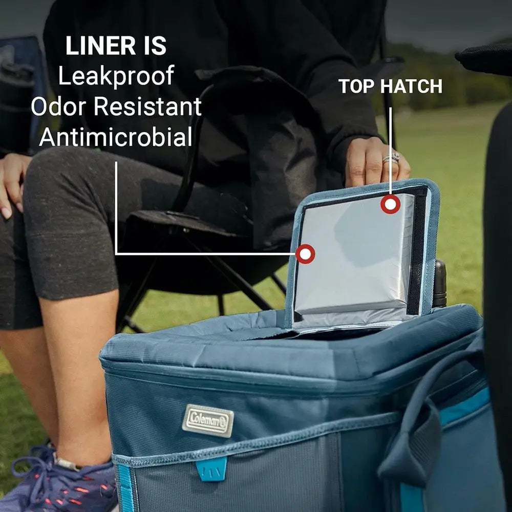 Wheeled Soft Cooler With Expandable Pockets Keeps Ice Cold 34 Hours