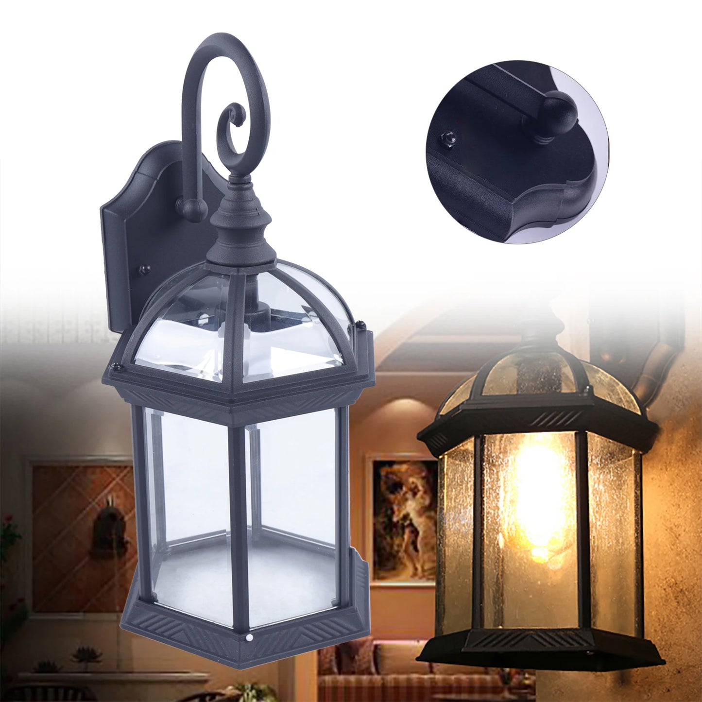 Outdoor LED Wall Light Fixtures - Waterproof Exterior Wall Lantern W/ Anti-Oxidation Coating, Durable Thick Metal Sconce Porch
