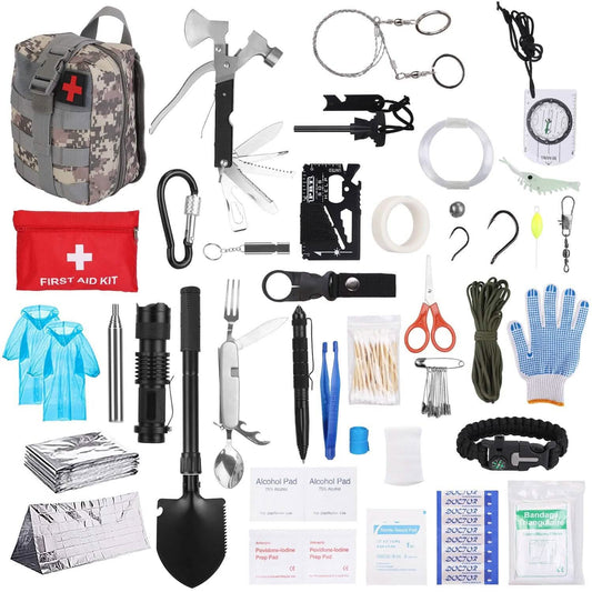 Emergency Survival Gear Tactical Kit For Outdoor Adventure