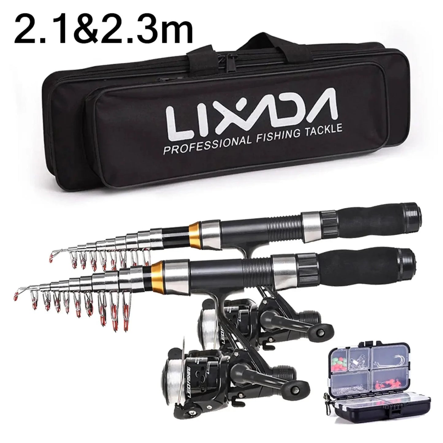 Portable Fishing Pro Rod Kit Premium Angling Gear Set