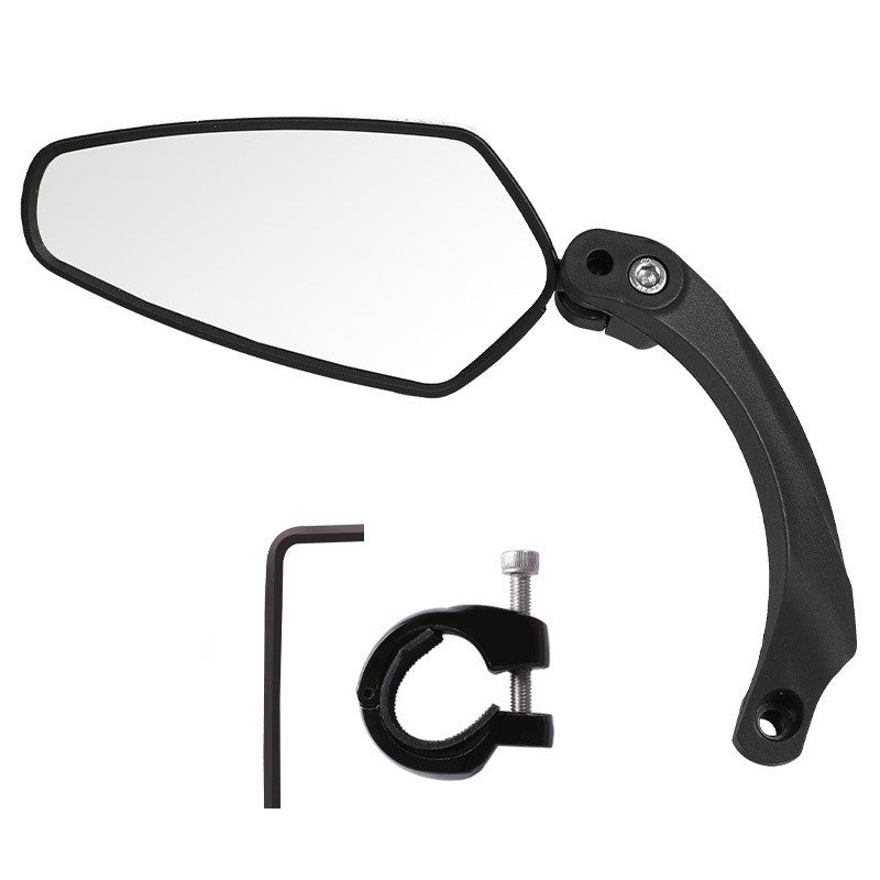 Bicycle Rear View Mirror Adjustable Wide Lens For Handlebars
