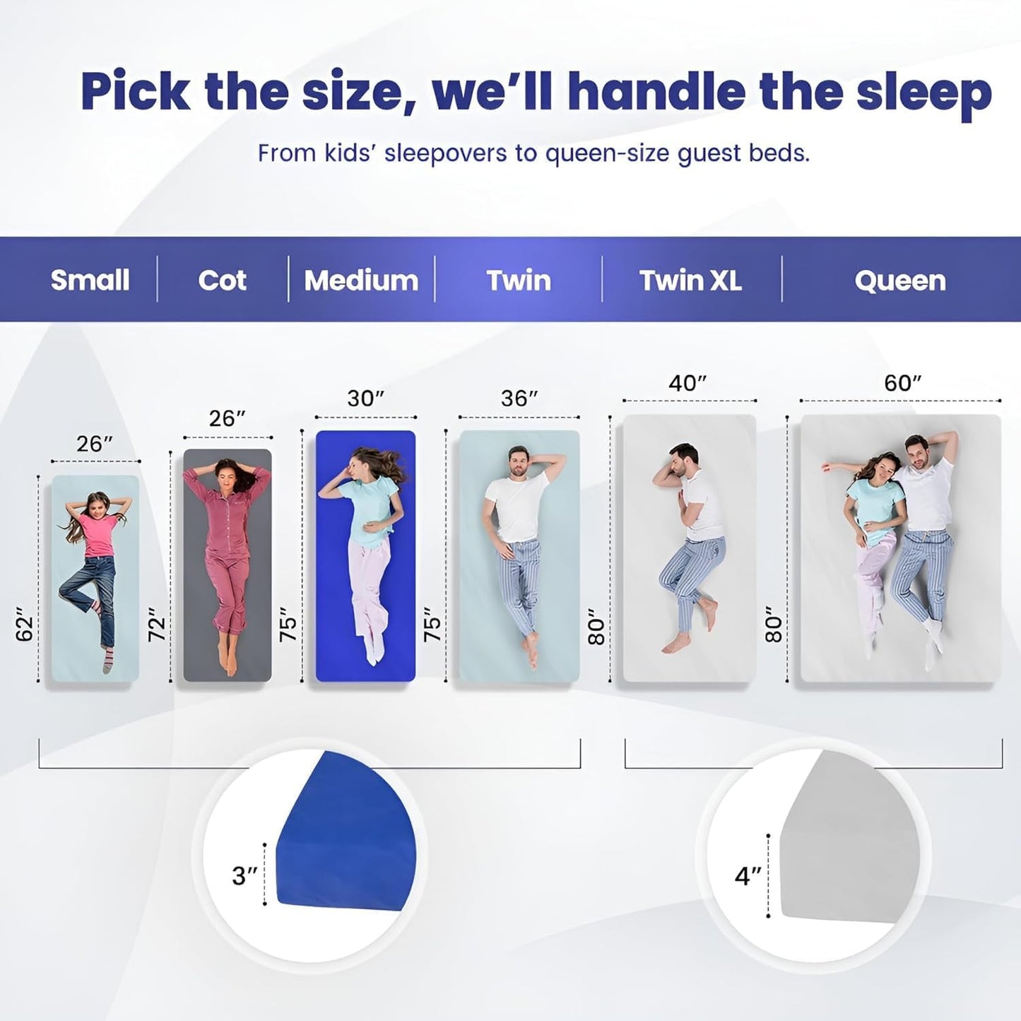 Hazli Matrix Air-Cell Memory Foam Camping Mattress