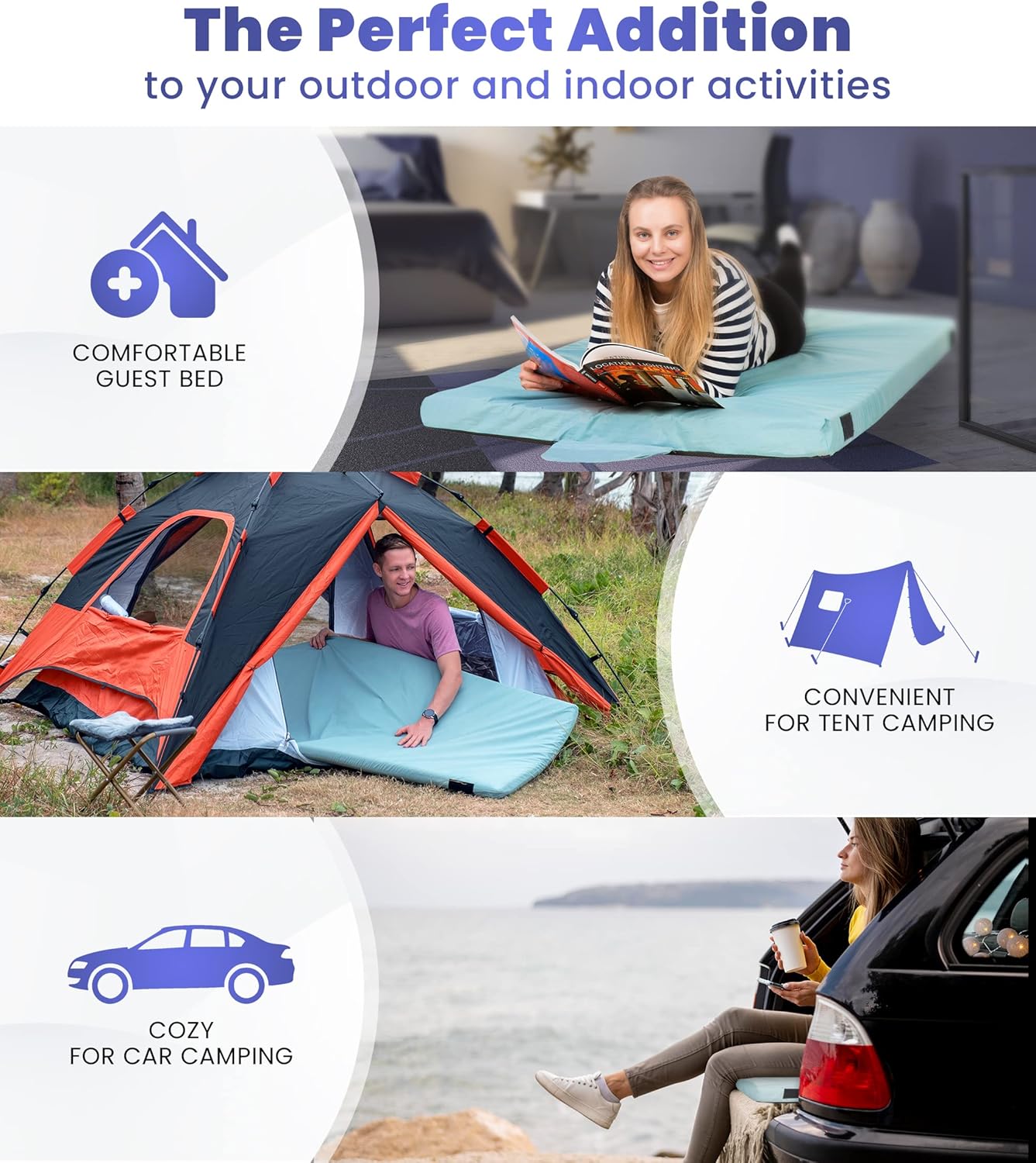Hazli Matrix Air-Cell Memory Foam Camping Mattress