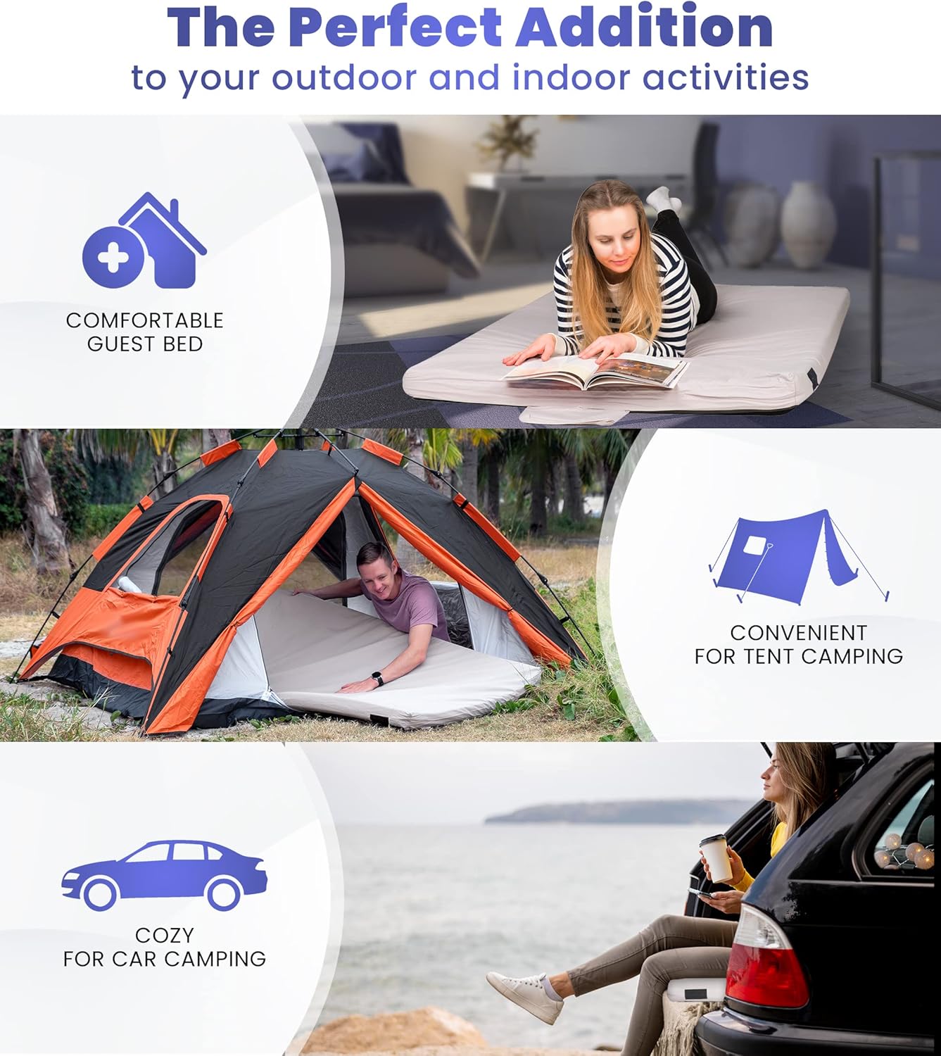Hazli Matrix Air-Cell Memory Foam Camping Mattress
