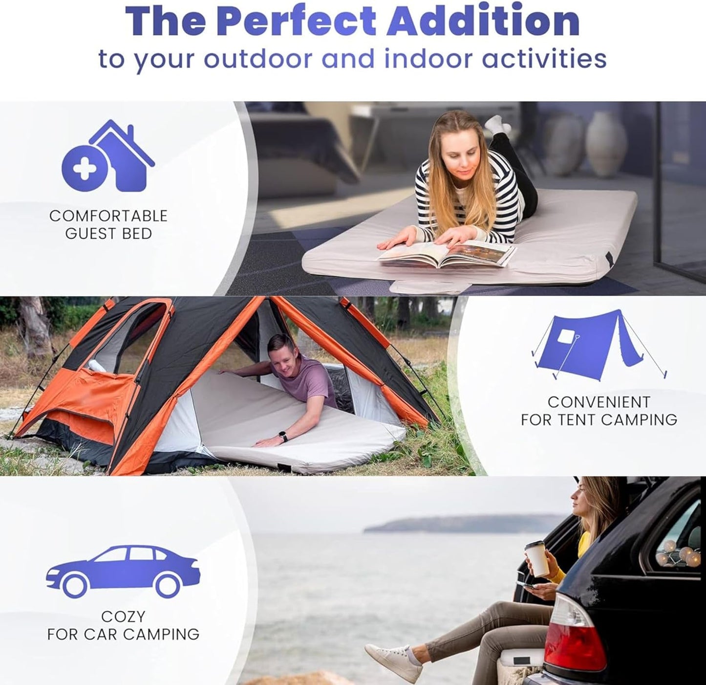 Hazli Matrix Air-Cell Memory Foam Camping Mattress