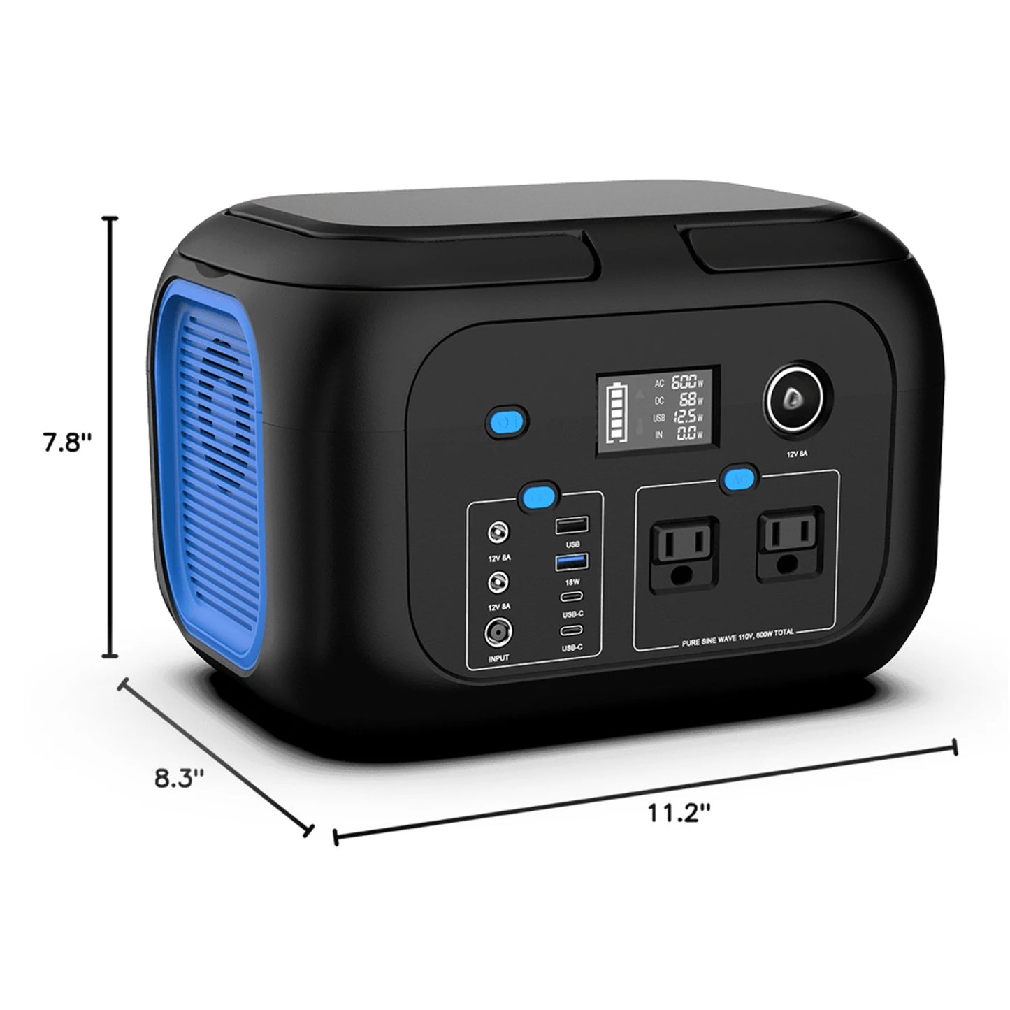 SinKeu 600W Portable Power Station With 110V AC Outlets