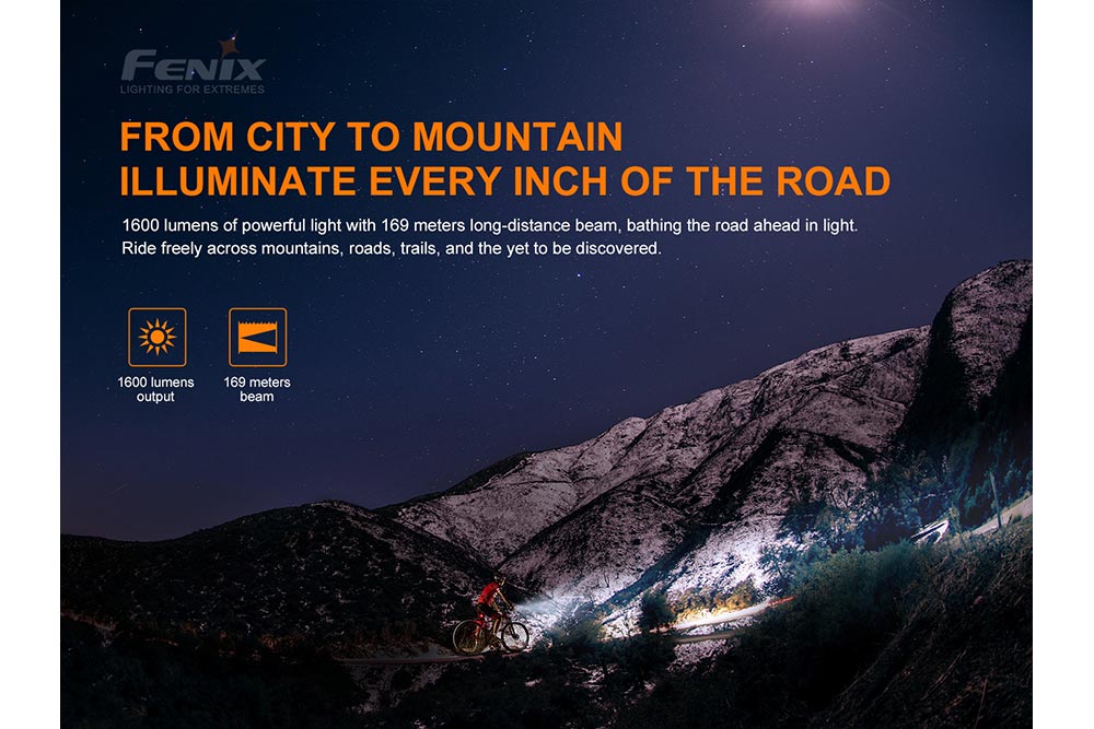 Fenix BC26R LED Bike Light 1600 Lumens USB Type C Rechargeable