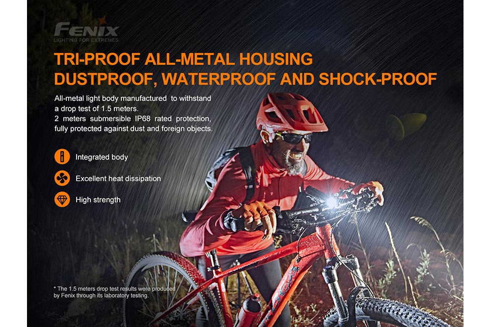 Fenix BC26R LED Bike Light 1600 Lumens USB Type C Rechargeable