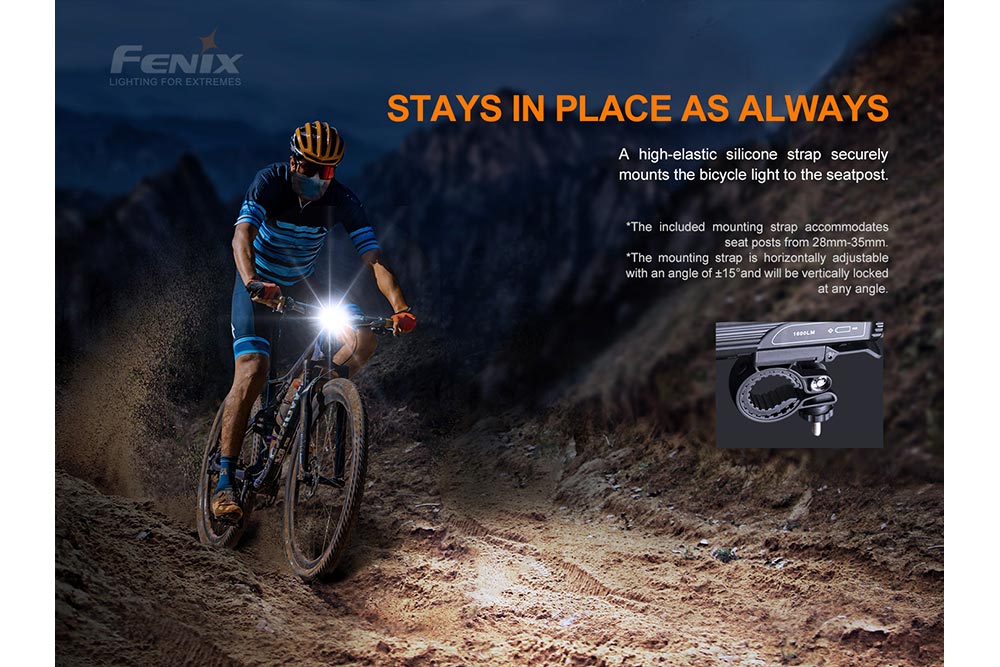 Fenix BC26R LED Bike Light 1600 Lumens USB Type C Rechargeable