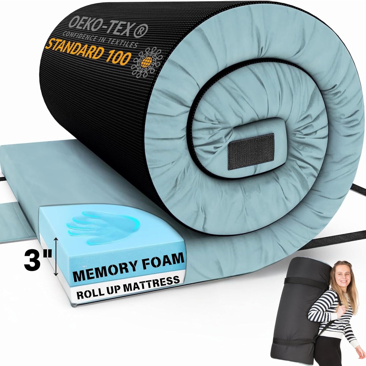 Hazli Matrix Air-Cell Memory Foam Camping Mattress