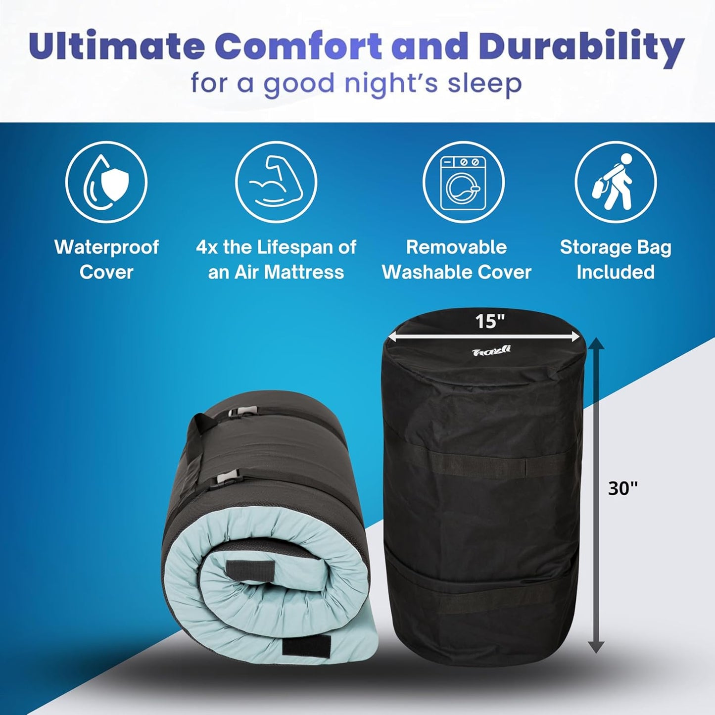 Hazli Matrix Air-Cell Memory Foam Camping Mattress
