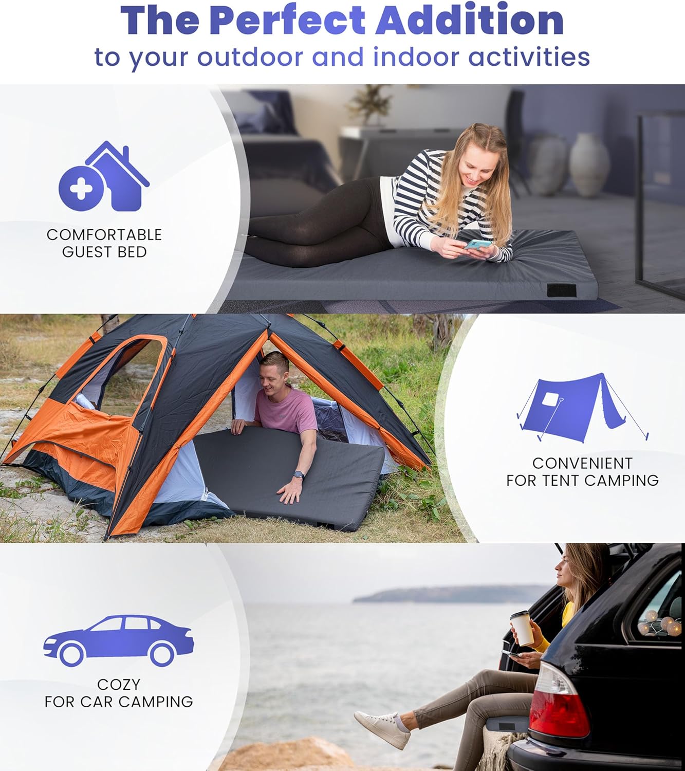 Hazli Matrix Air-Cell Memory Foam Camping Mattress