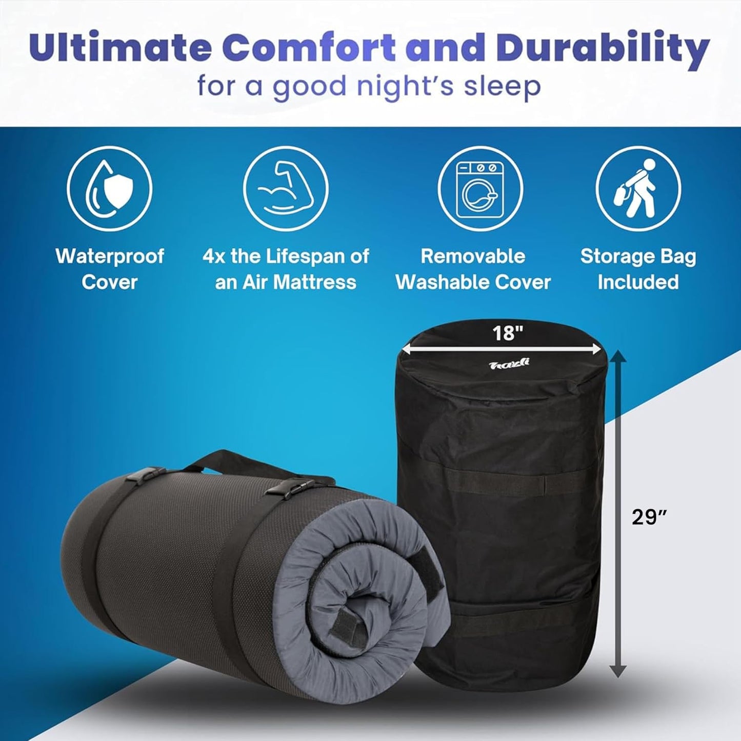 Hazli Matrix Air-Cell Memory Foam Camping Mattress