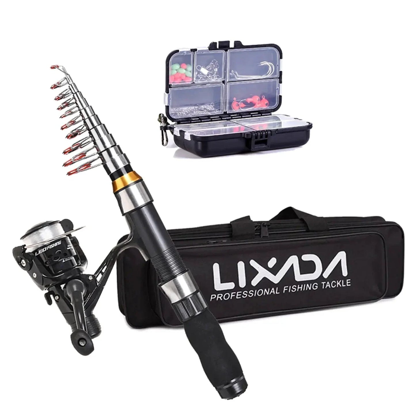 Portable Fishing Pro Rod Kit Premium Angling Gear Set