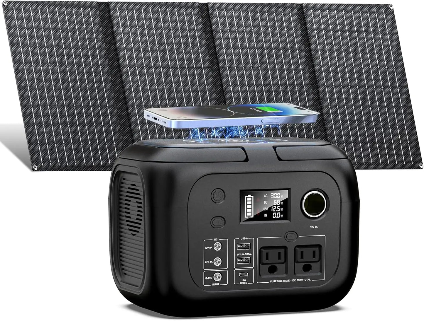 SinKeu G300 300W Portable Power Station 70400mAh Solar Generator