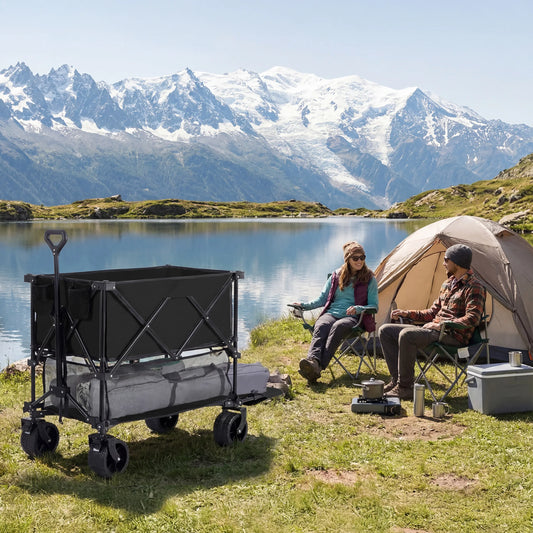 JHK Double Decker Garden Wagon Cart Outdoor Collapsible