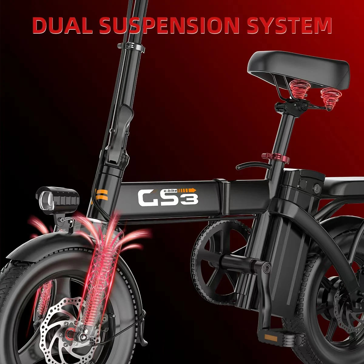 UPlee Electric Bike 500W Brushless Motor 48V Battery Long Range