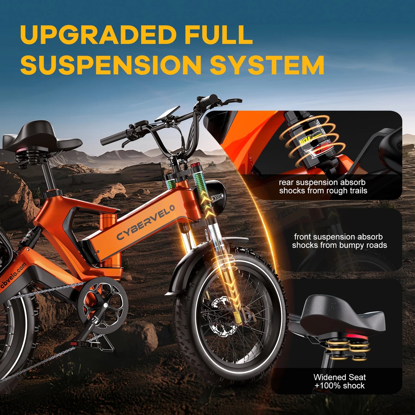 CYBERVELO Luxury Foldable Ebike With 2000W Motor And Long Range