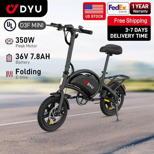 DYU D3F Electric Bicycle 500W Peak Motor 36V Battery