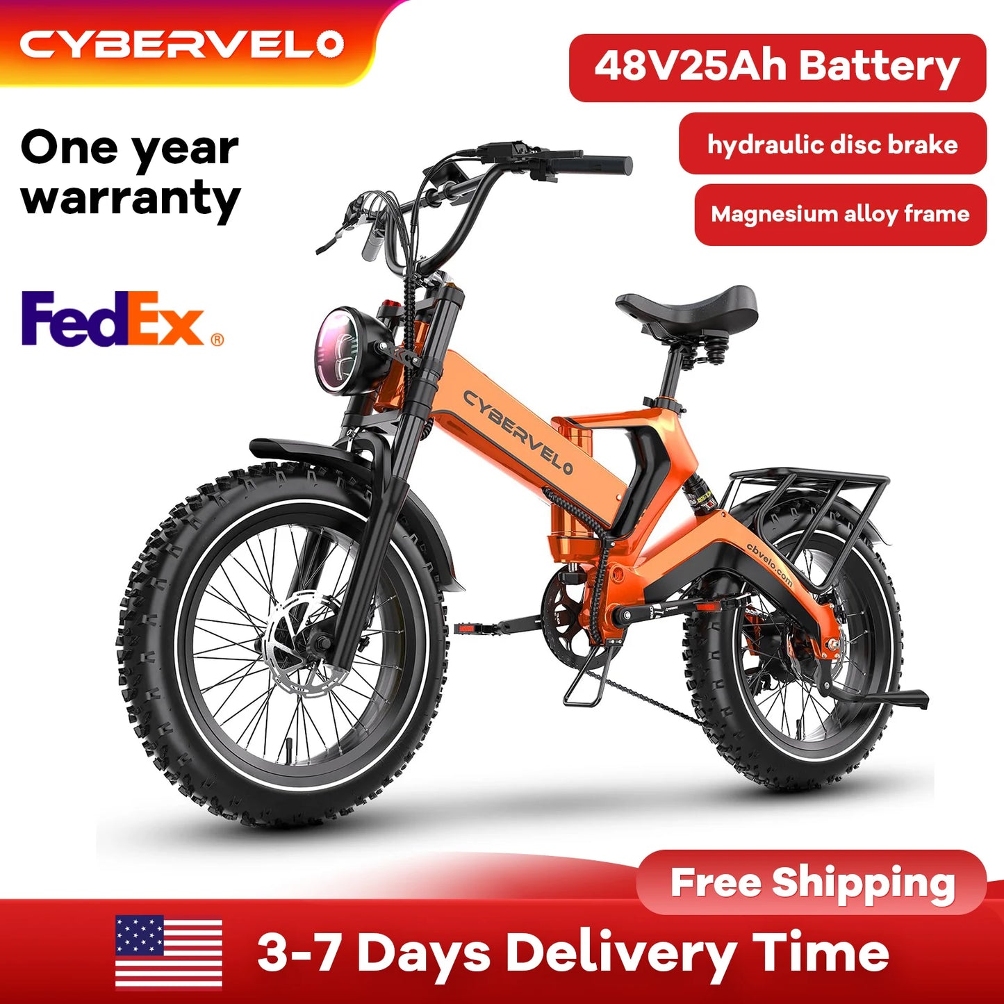 CYBERVELO Luxury Foldable Ebike With 2000W Motor And Long Range