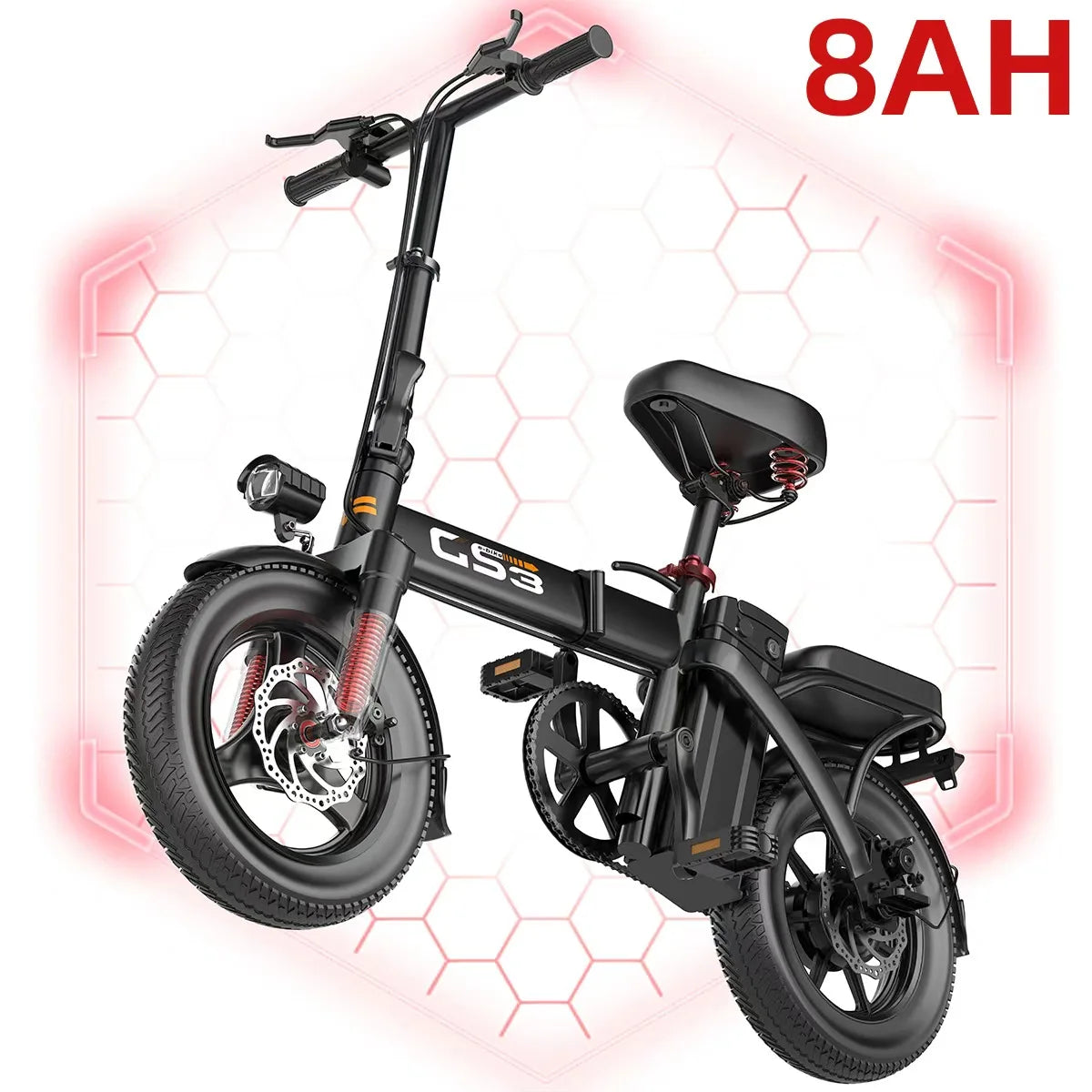 UPlee Electric Bike 500W Brushless Motor 48V Battery Long Range