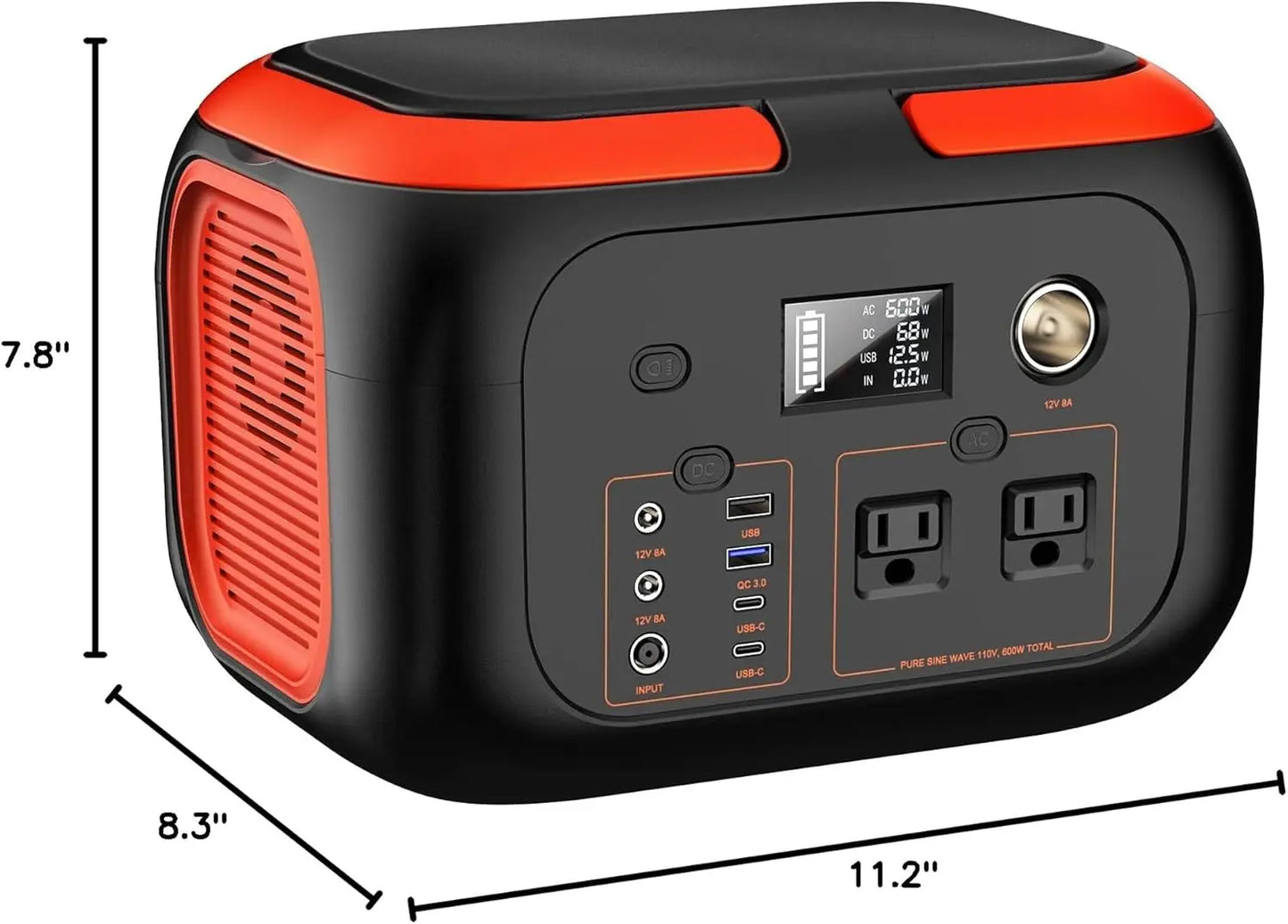 SinKeu 600W Portable Power Station With 110V AC Outlets