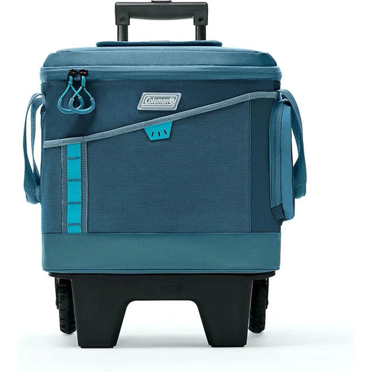 Wheeled Soft Cooler With Expandable Pockets Keeps Ice Cold 34 Hours