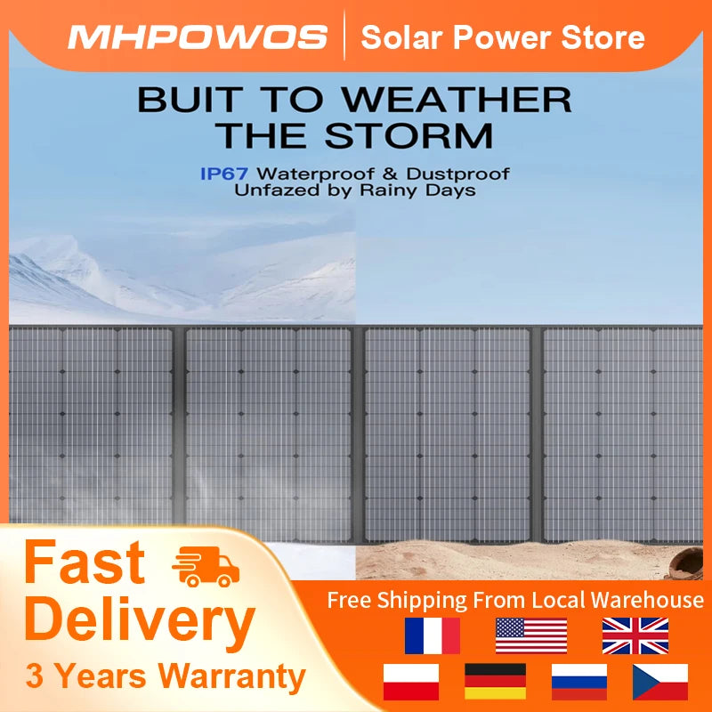 MHPOWOS 400W Portable Foldable Solar Panel For Power Stations