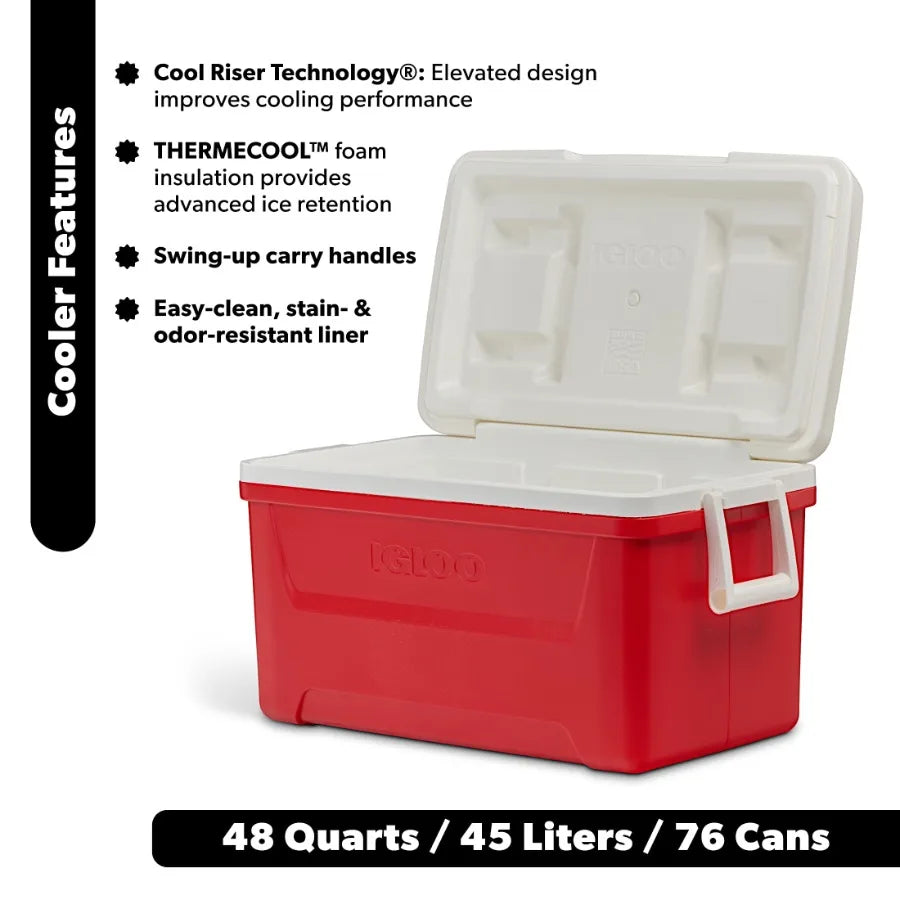 Durable Insulated Hard Sided Ice Chest Cooler For Outdoor Adventures