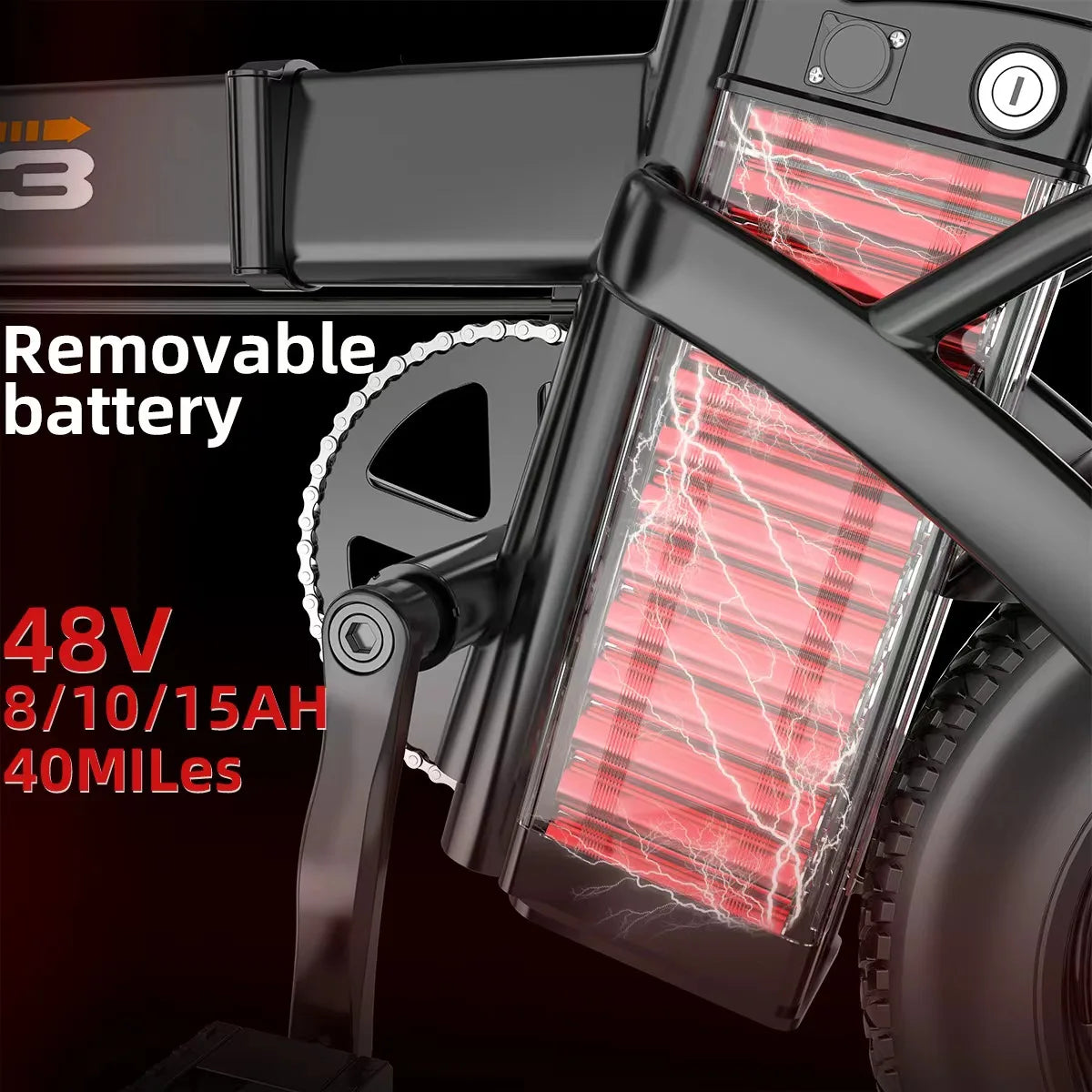 UPlee Electric Bike 500W Brushless Motor 48V Battery Long Range