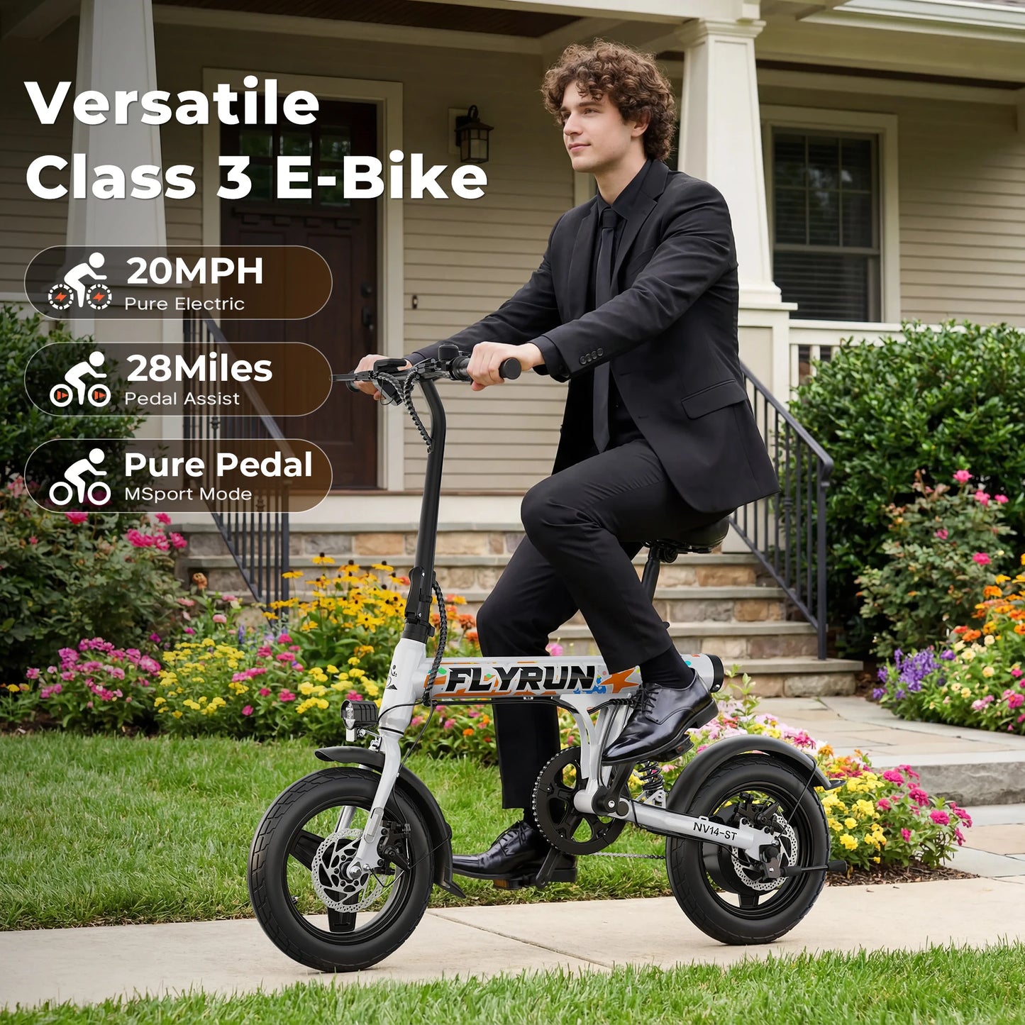 NV14-ST Electric Bike 36V 500W Peak Motor 14-Inch City Commuter
