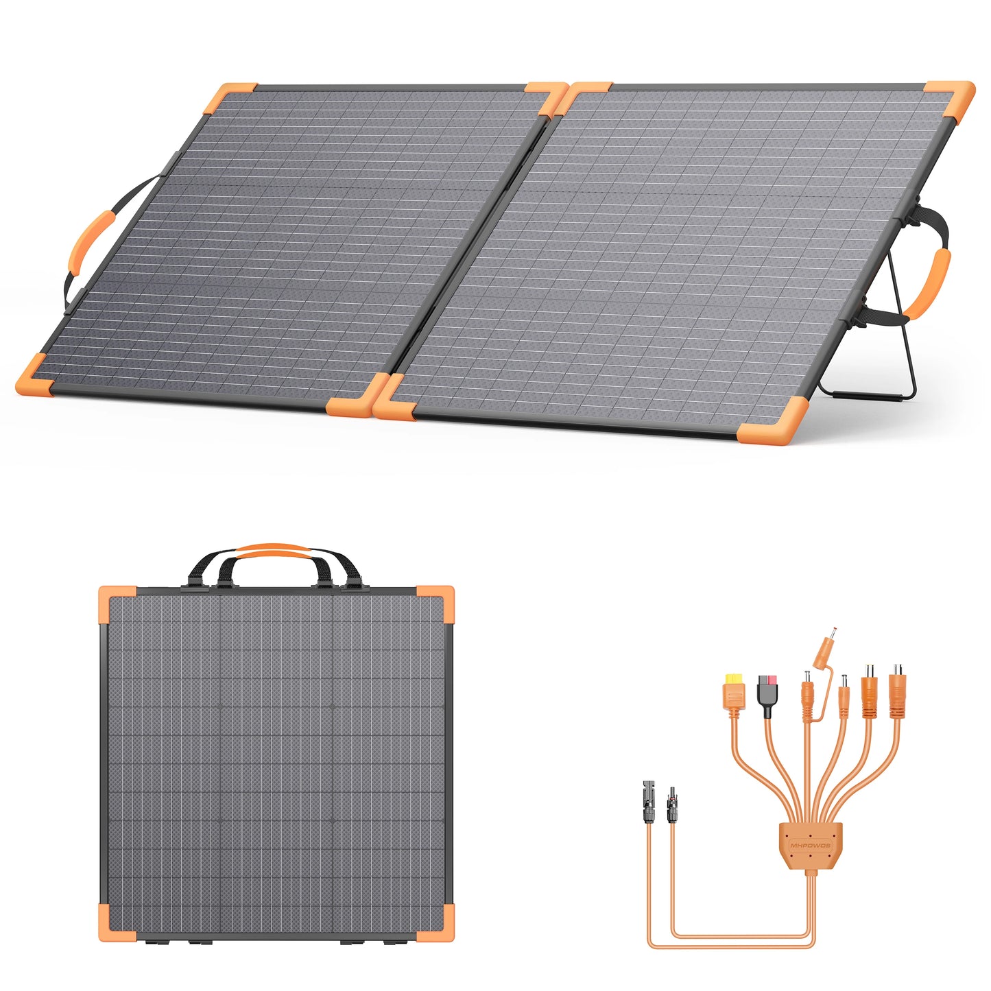 MHPOWOS Bifacial Foldable Solar Panel Charger 200W IP68