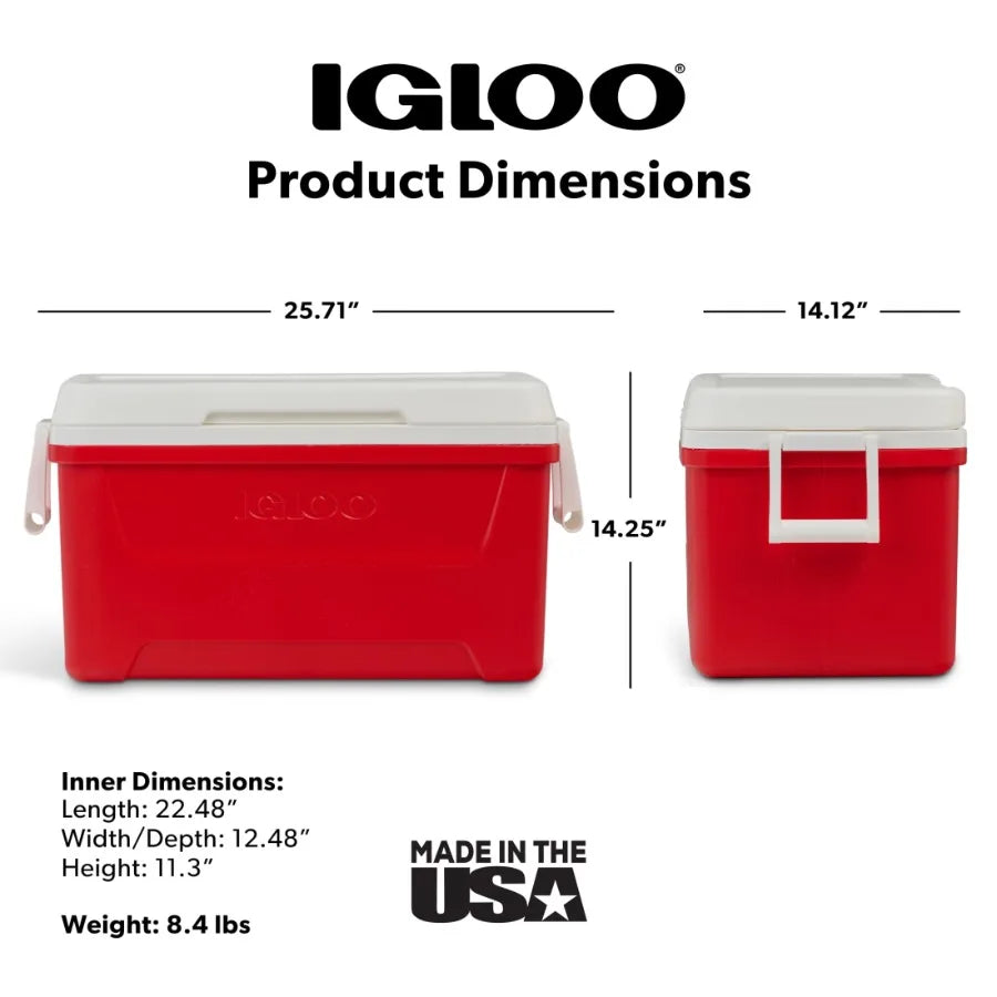 Durable Insulated Hard Sided Ice Chest Cooler For Outdoor Adventures