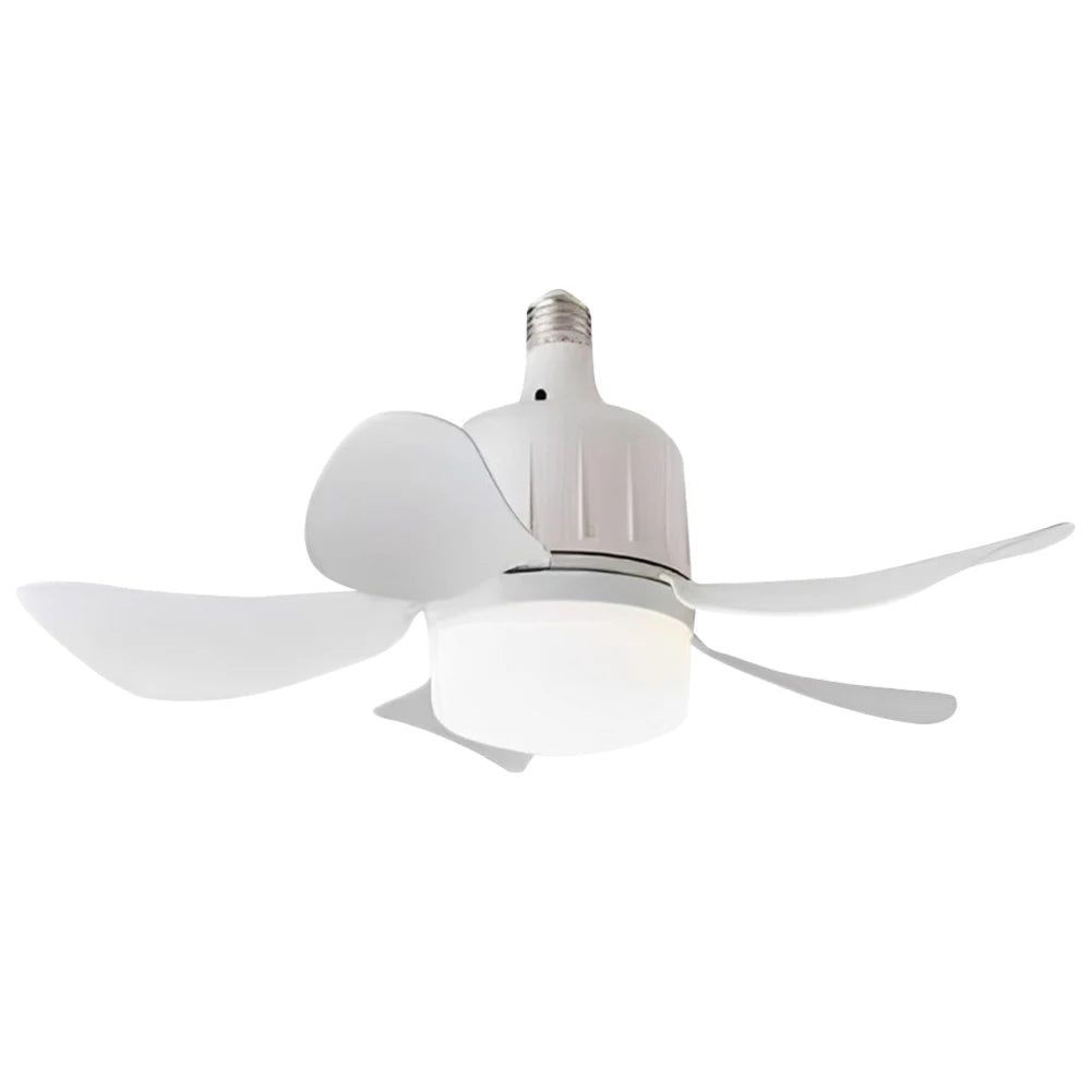 Indoor Ceiling Fan Light 17.7 Inch Ceiling Fan Lamp E27 Base 3 Speeds Light Bulb Fan with Socket for Bedroom Living Room Balcony
