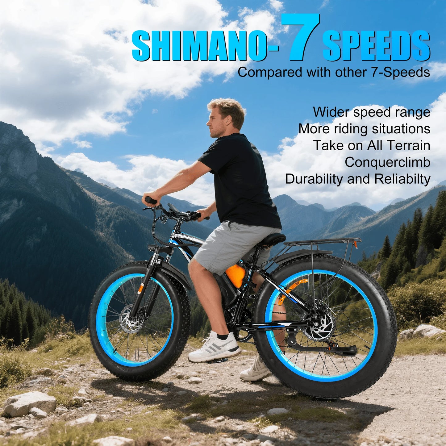 EOEOTWO Electric Fat Tire Bike 1500W Peak With 960Wh Battery