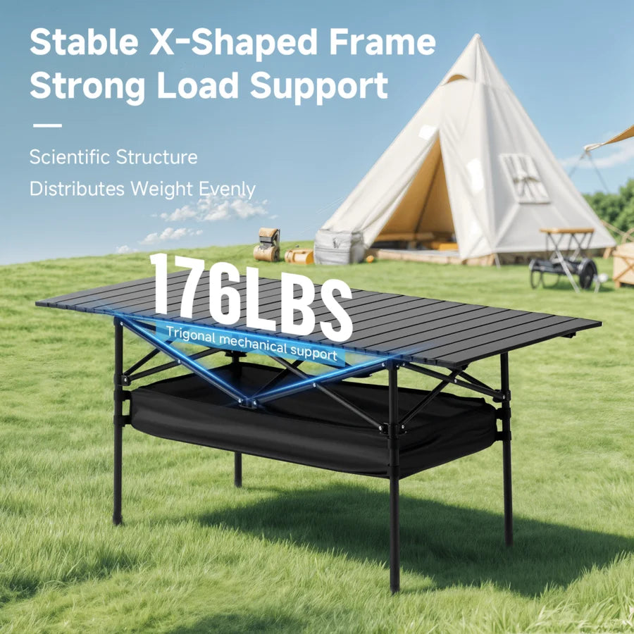 Camping Table Folding Lightweight Aluminum For Outdoor Use