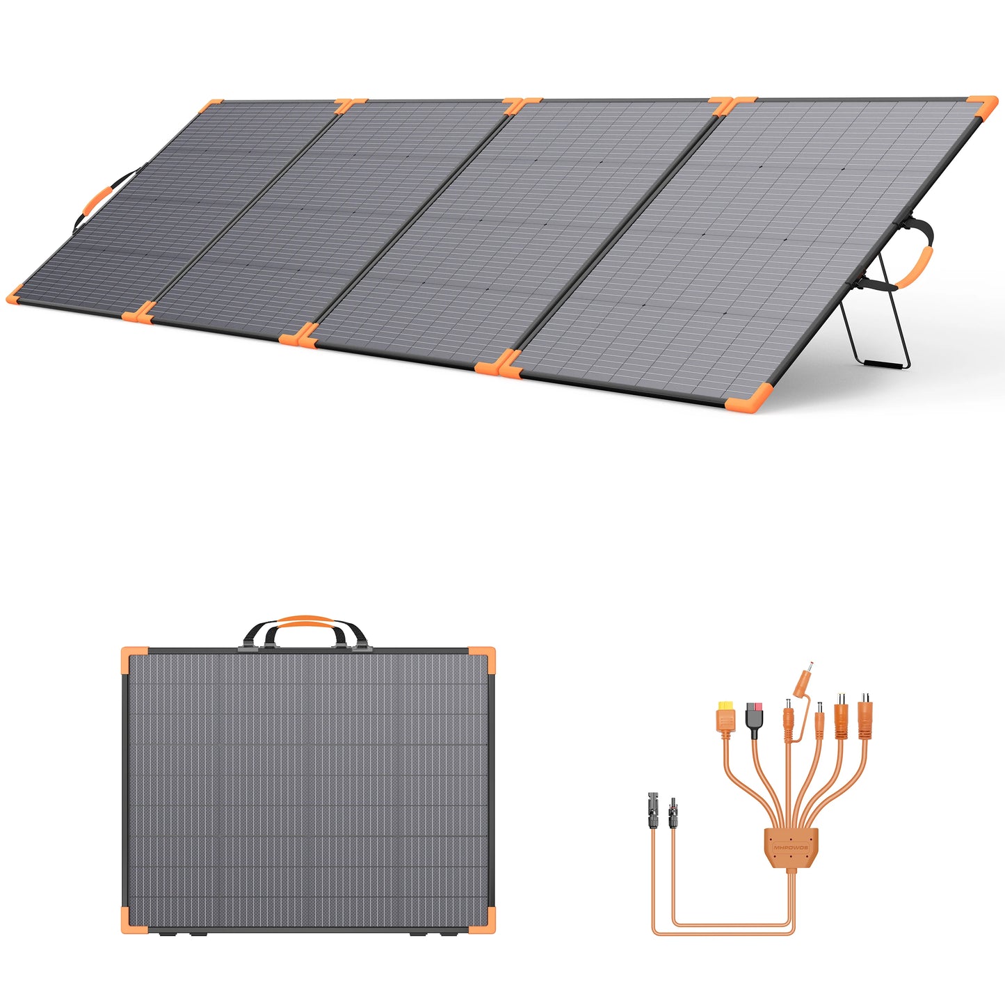 MHPOWOS Bifacial Foldable Solar Panel Charger 200W IP68