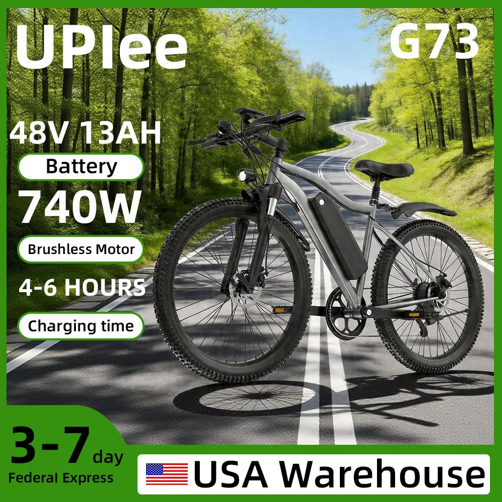 UPlee G73 Electric Mountain Bike With 740W 48V Battery