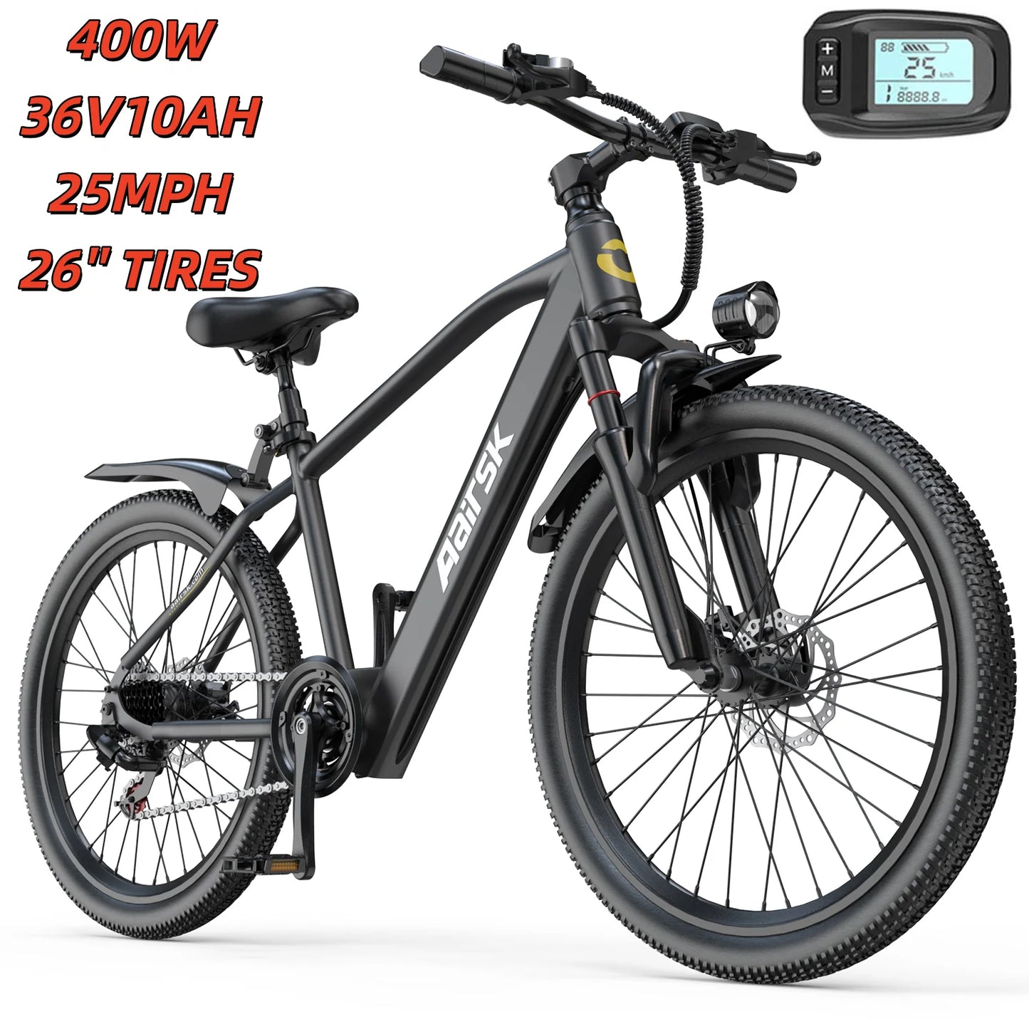 EOEOTWO 34MPH 1500W Electric Fat Tire Ebike With 48V 15Ah Battery