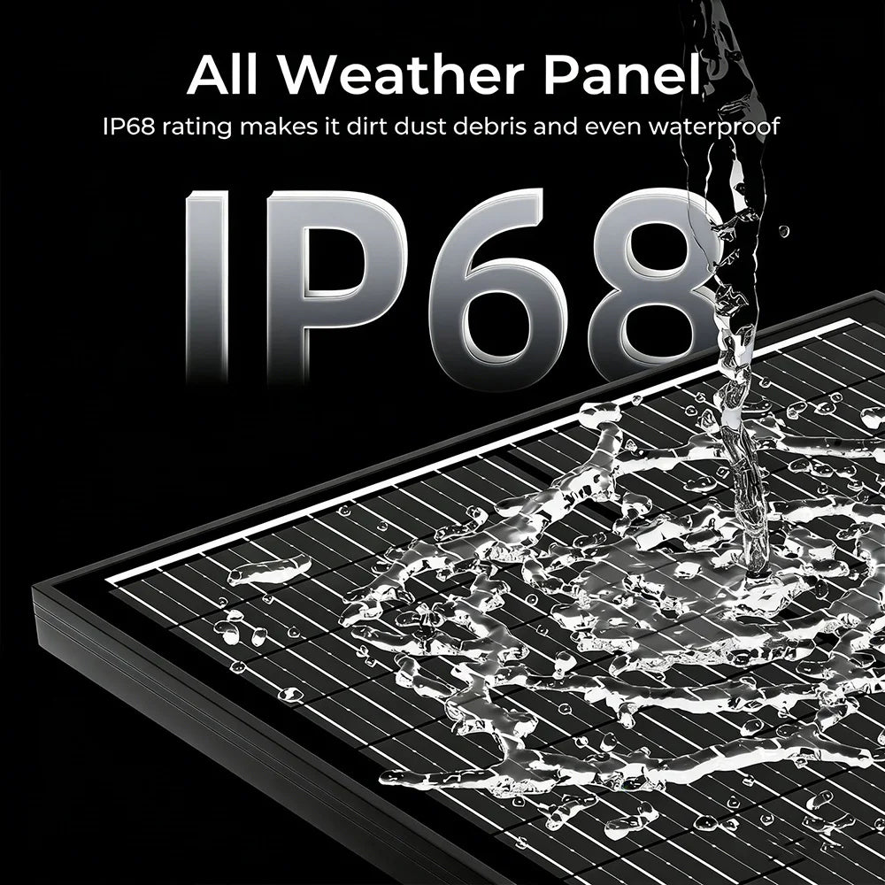 Rvpozwer 100W N-Type Monocrystalline Solar Panel For Rooftop Camping