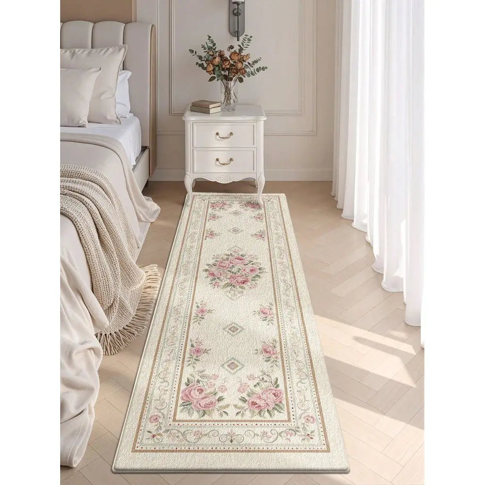 European Floral Pattern Long Kitchen Mat