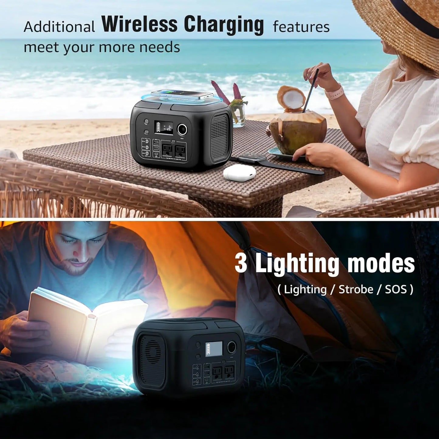 SinKeu G300 300W Portable Power Station 70400mAh Solar Generator