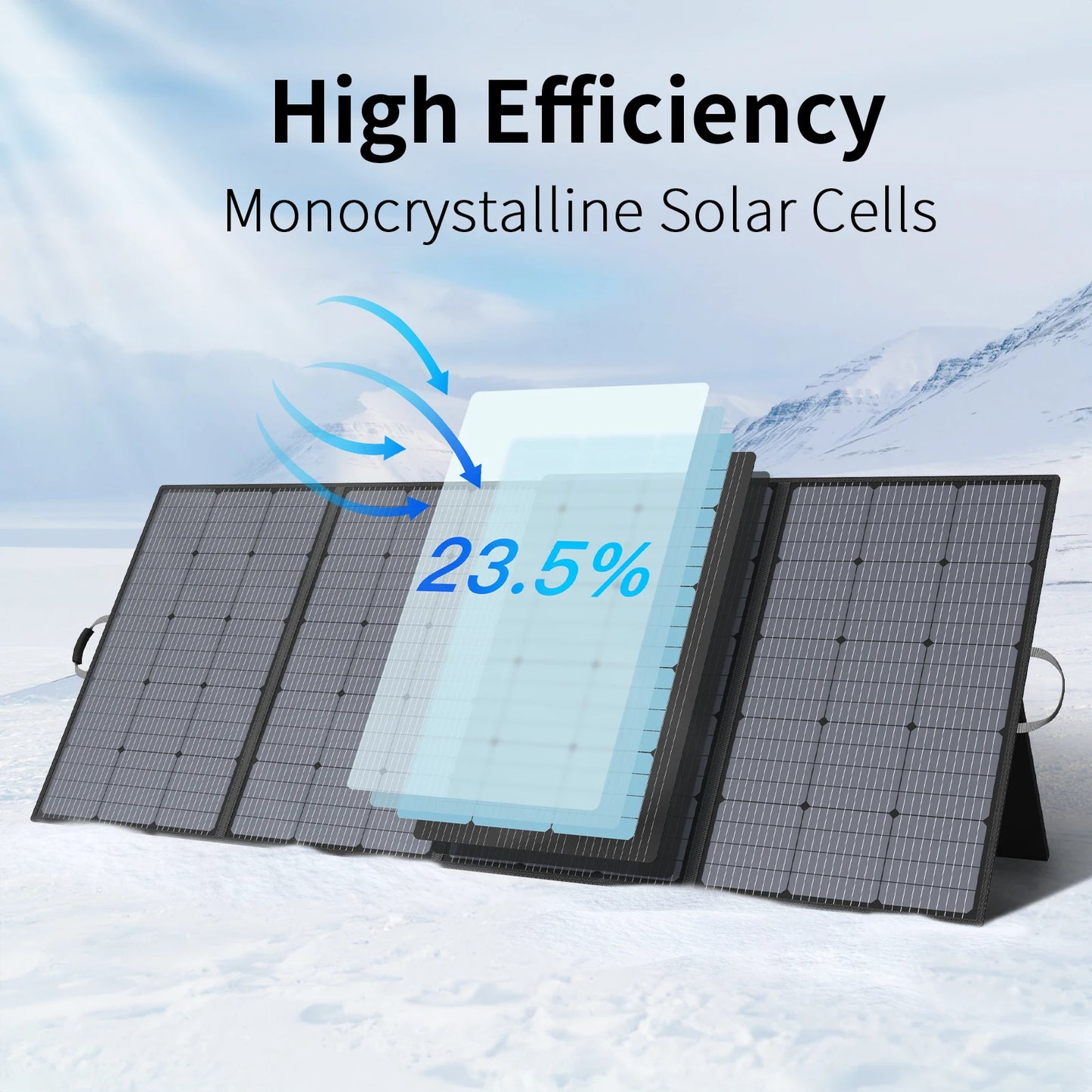MHPOWOS 400W Portable Foldable Solar Panel For Power Stations