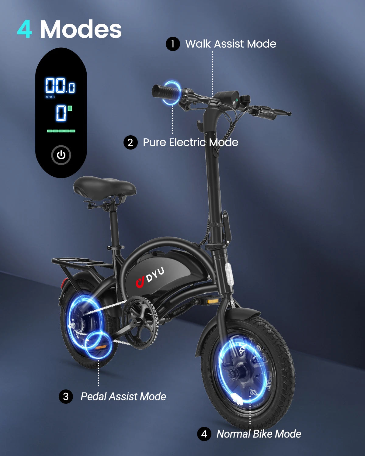 DYU D3F Electric Bicycle 500W Peak Motor 36V Battery