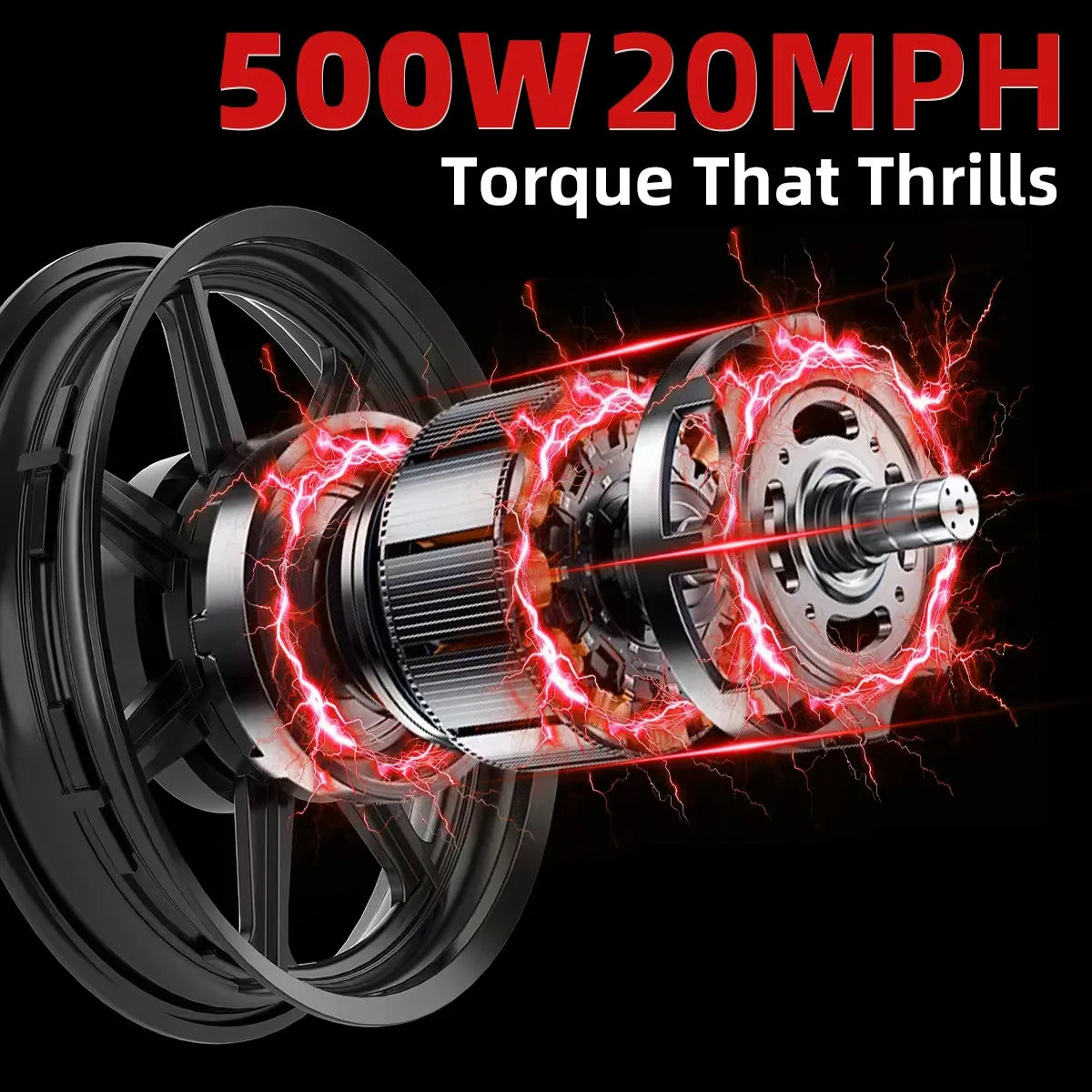 UPlee Electric Bike 500W Brushless Motor 48V Battery Long Range