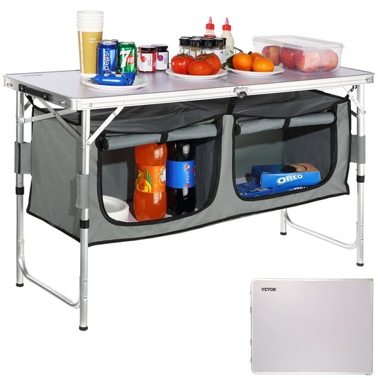 VEVOR Camping Folding Kitchen Table Quick Setup for Outdoor Cooking