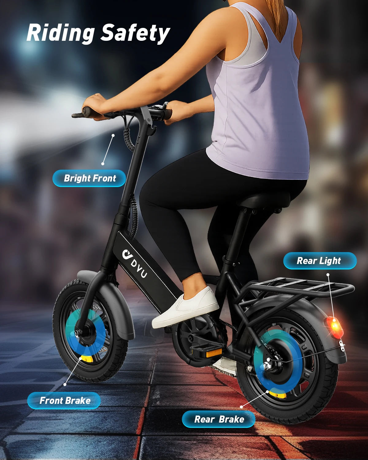 DYU C3 Folding Electric Bicycle Peak 500W